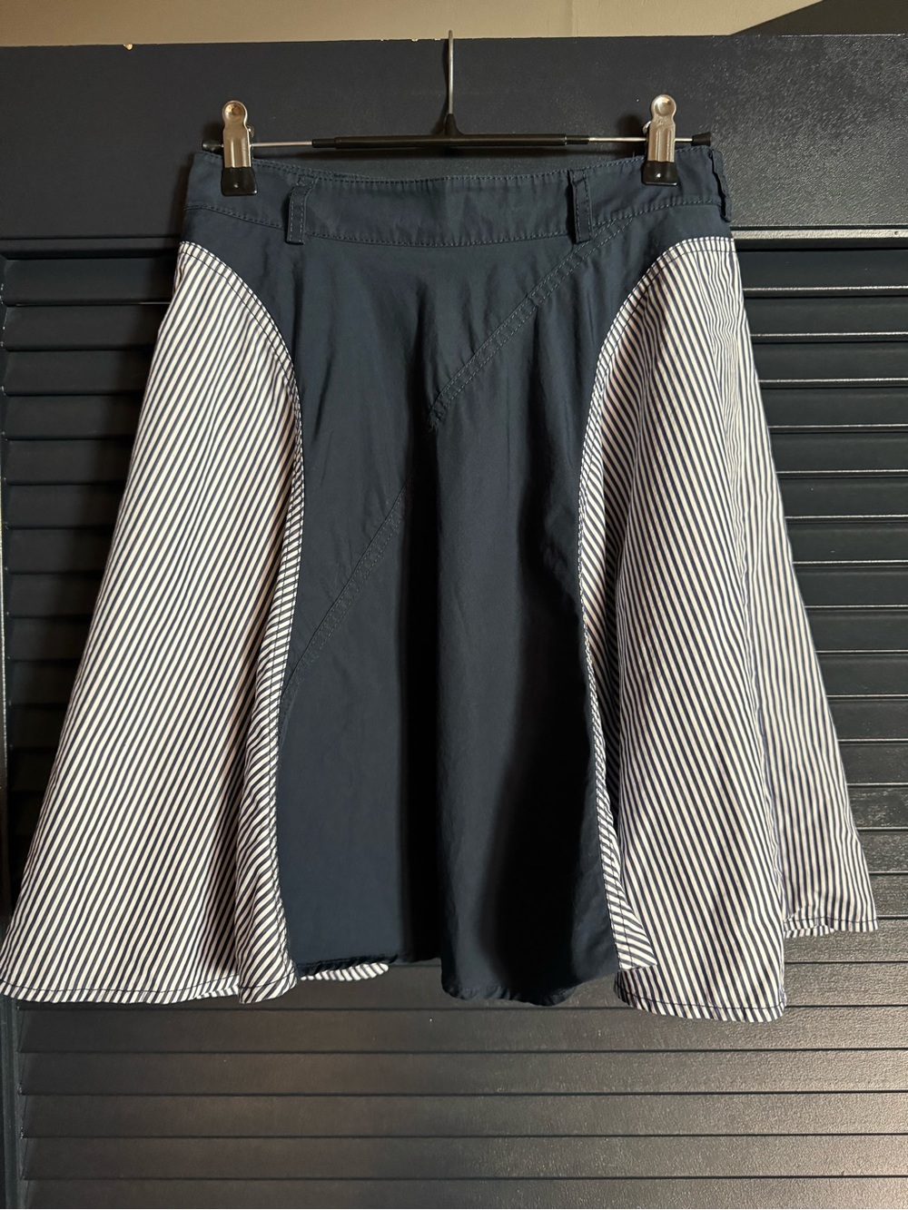 GREY Jason Wu Striped Panel Fit & Flare Skirt Size 2